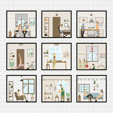 CAD and Vector Home Scenes 01
