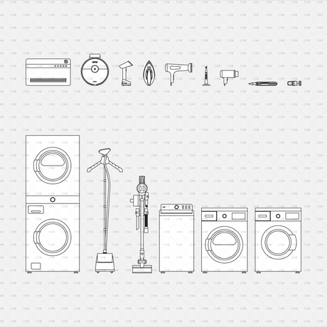 download dynamic cad blocks and vector household equipment laundry and bathroom appliance