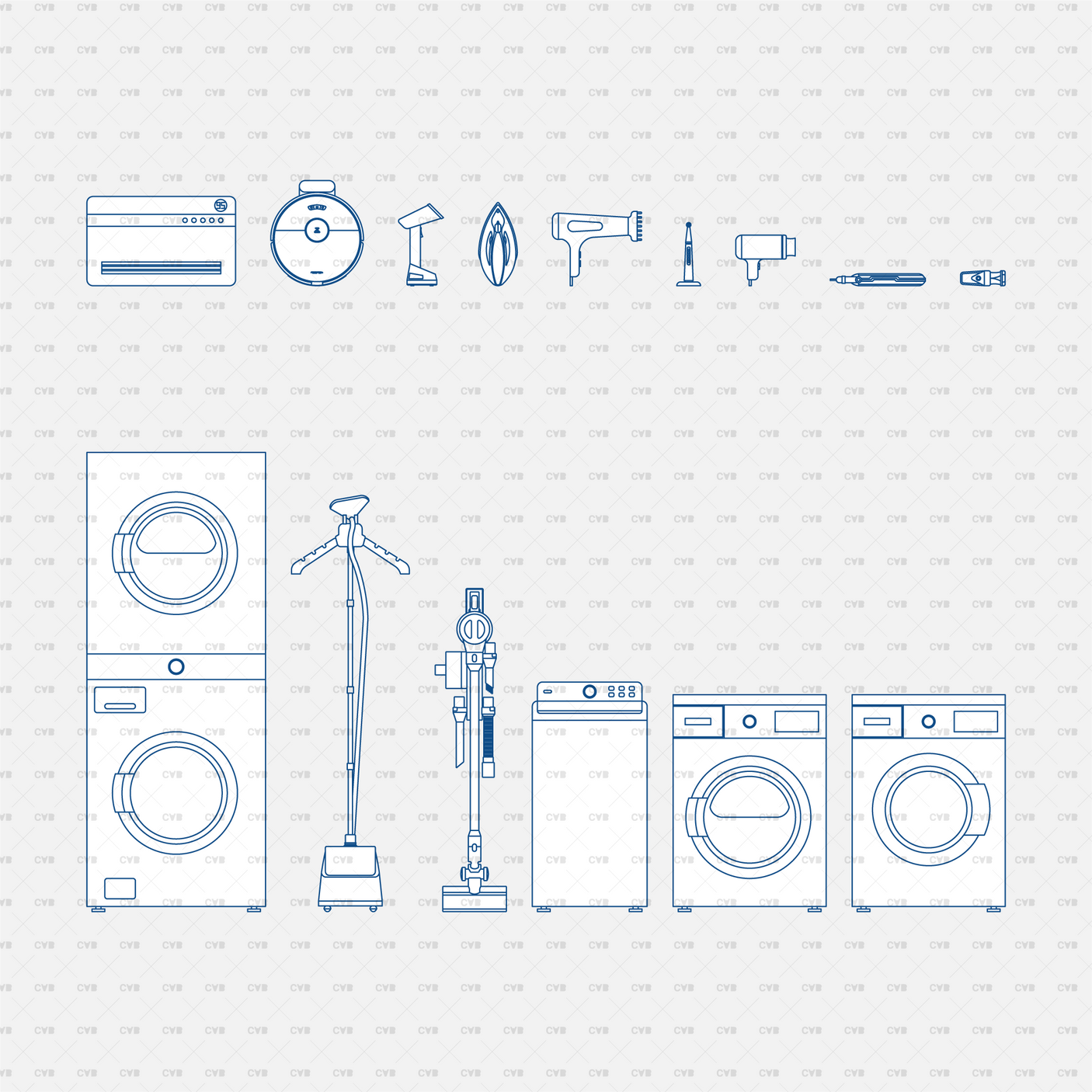 download dynamic cad blocks and vector household equipment laundry and bathroom appliance