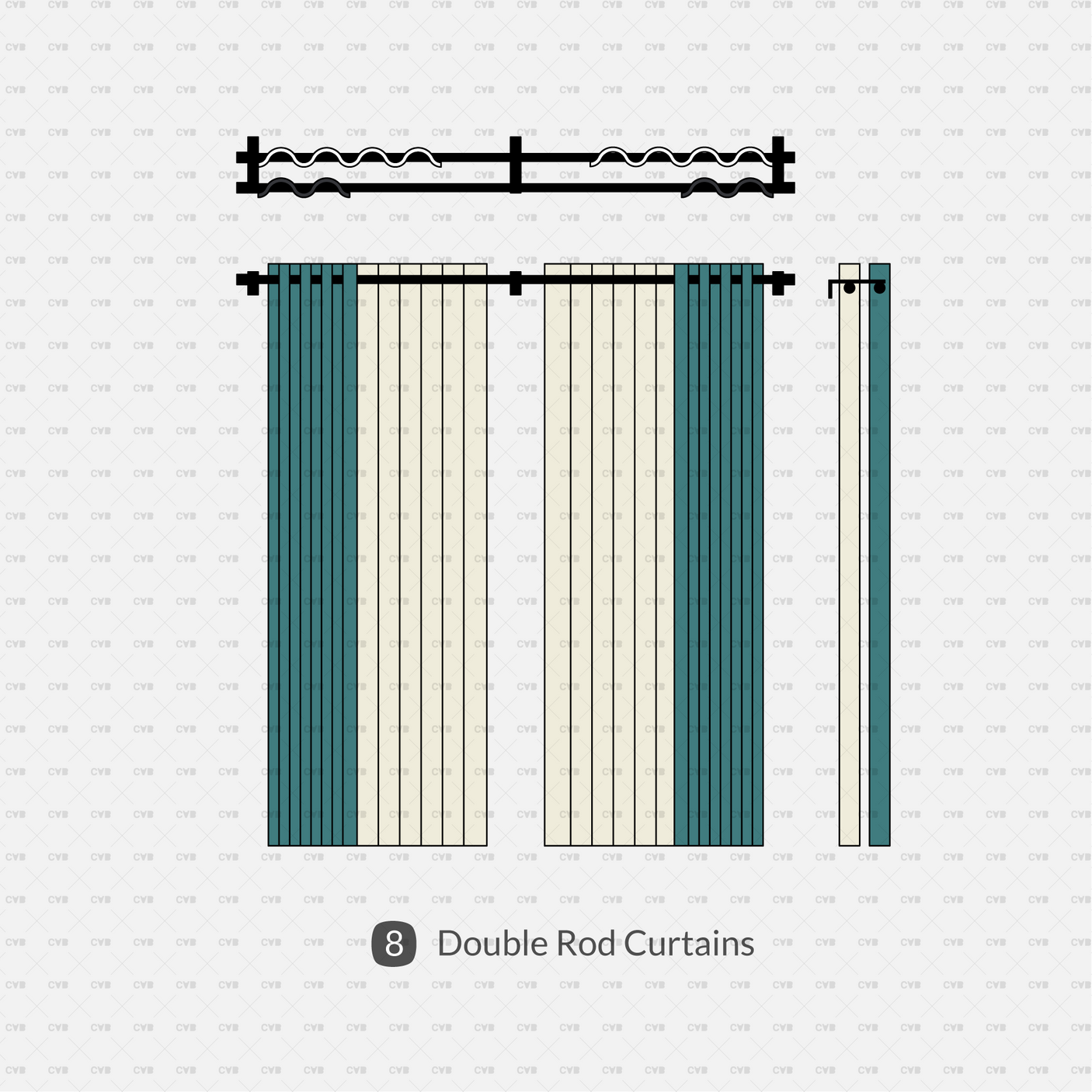 Dynamic CAD Blocks - Blinds and Curtains