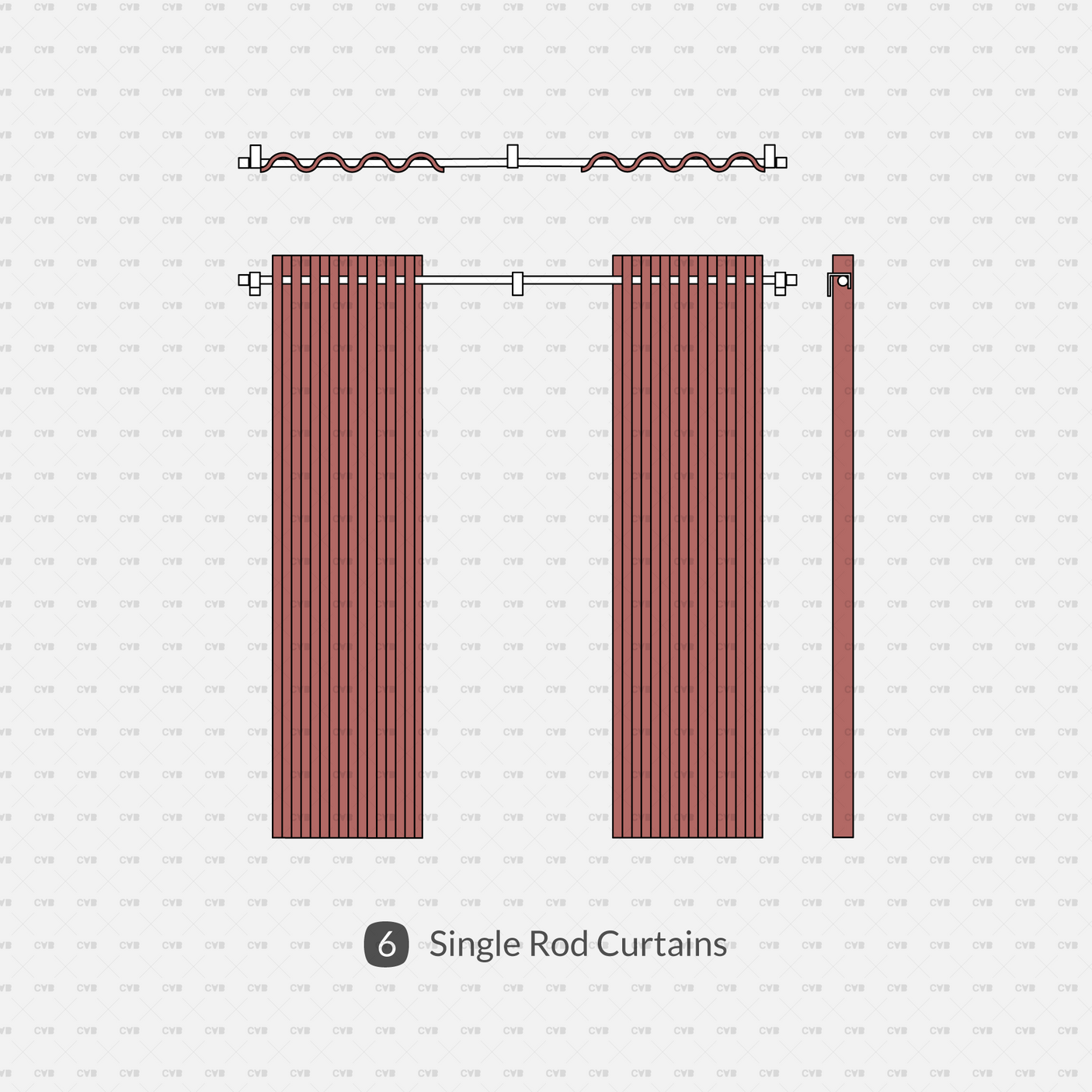 Dynamic CAD Blocks - Blinds and Curtains