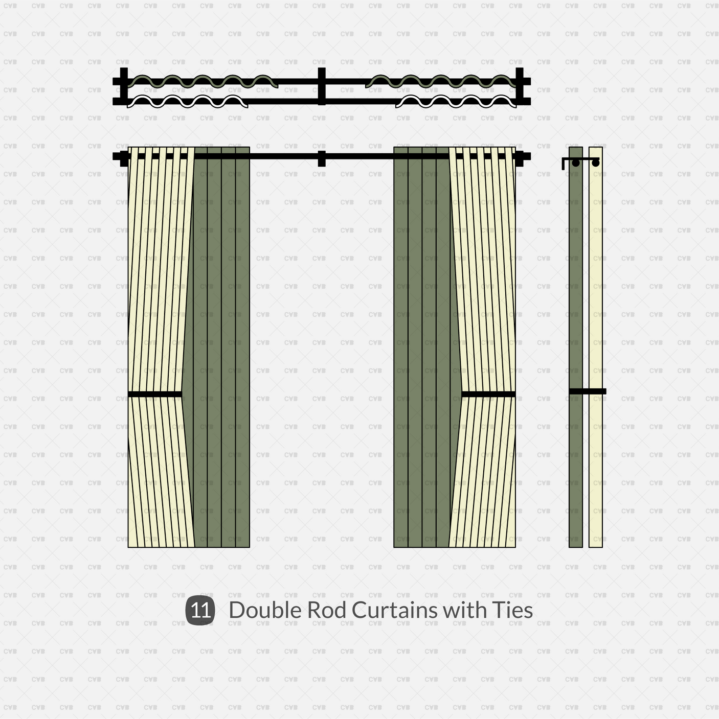 Dynamic CAD Blocks - Blinds and Curtains