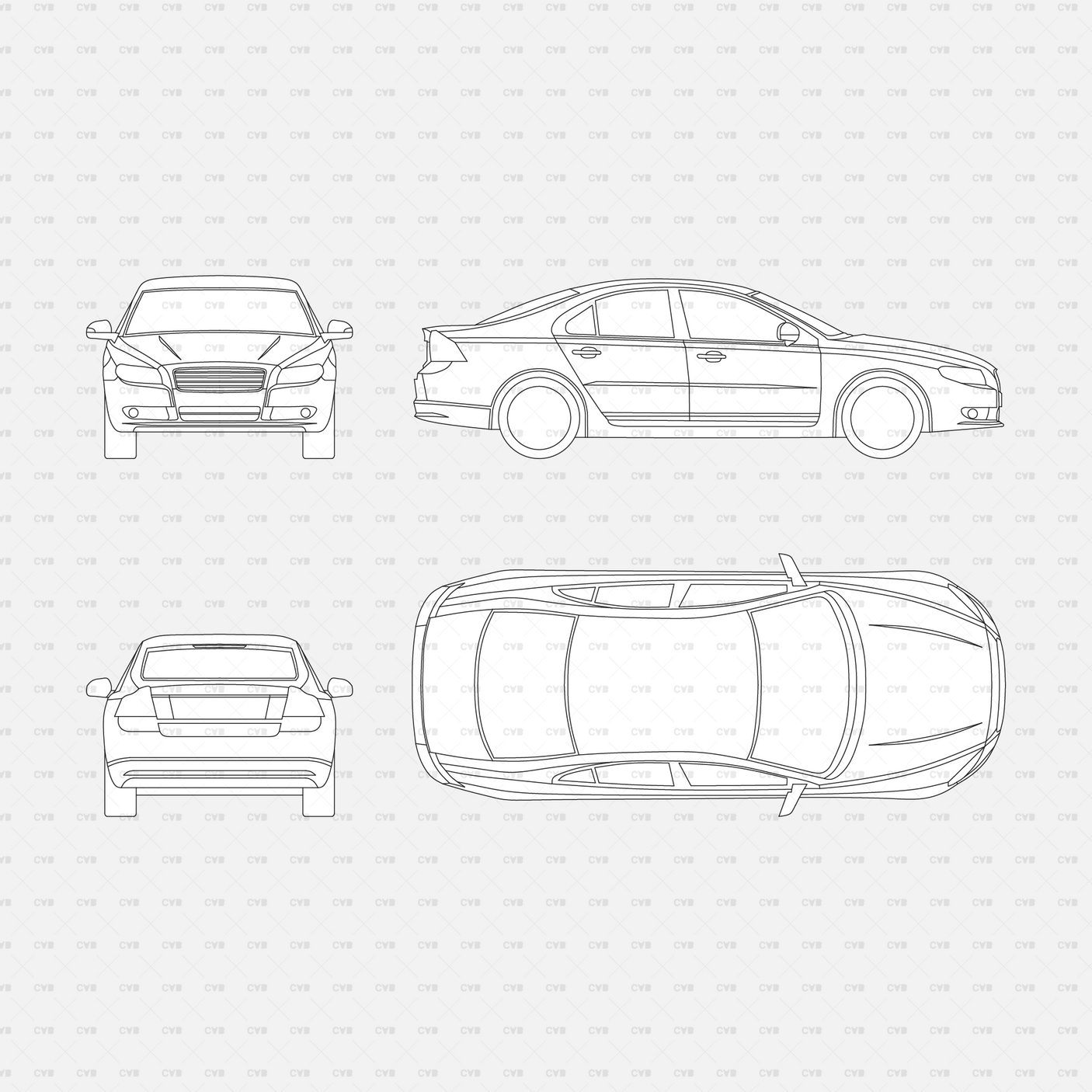 download free dynamic block car cad dwg