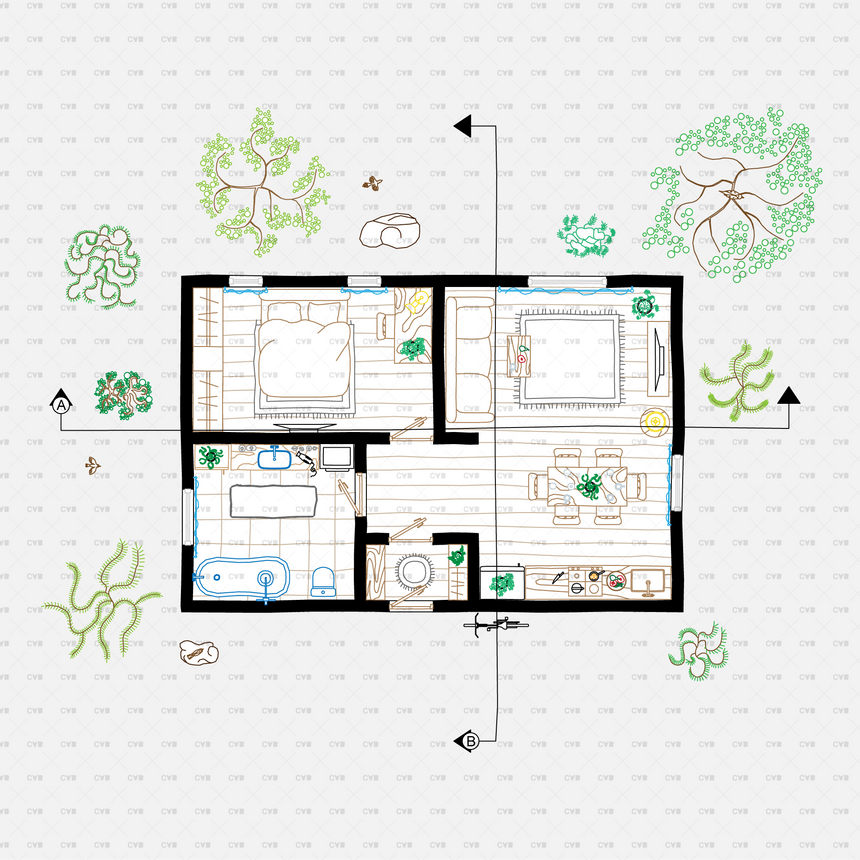 CAD and Vector Junya Ishigami Drawings Template (250 Blocks)