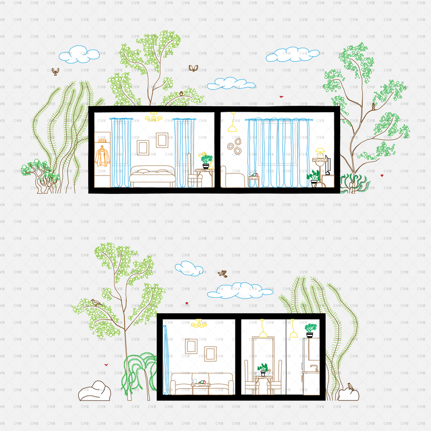 CAD and Vector Junya Ishigami Drawings Template (250 Blocks)