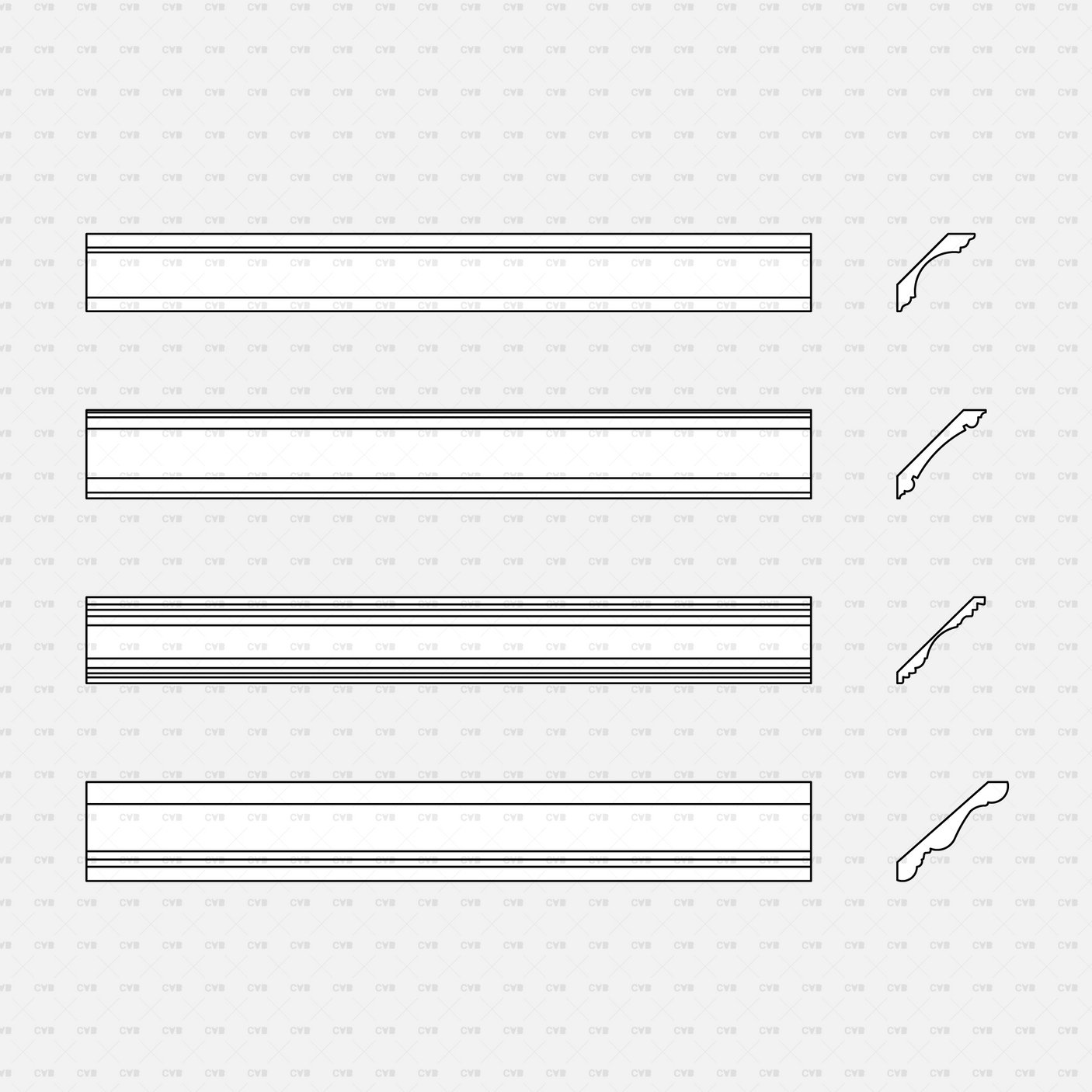 cad dynamic blocks crown moldings