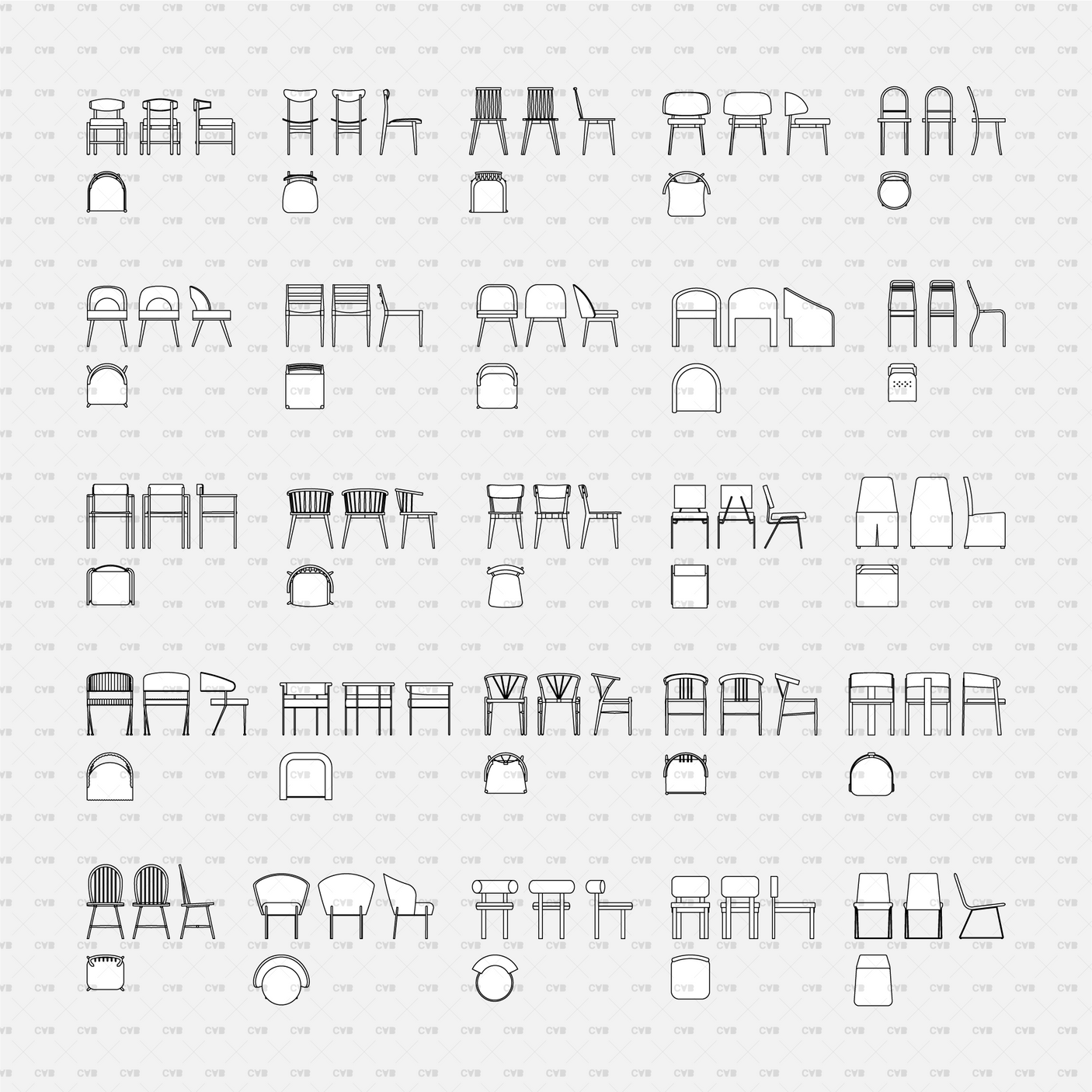 download dynamic cad blocks and vector dining chair cadasbuilt