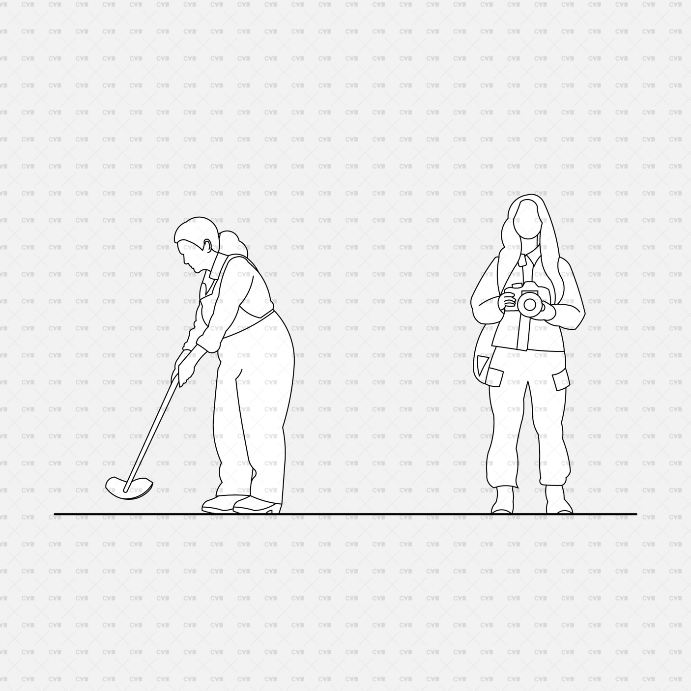 download high quality cad blocks cadasbuilt people diverse professions photographer laborer