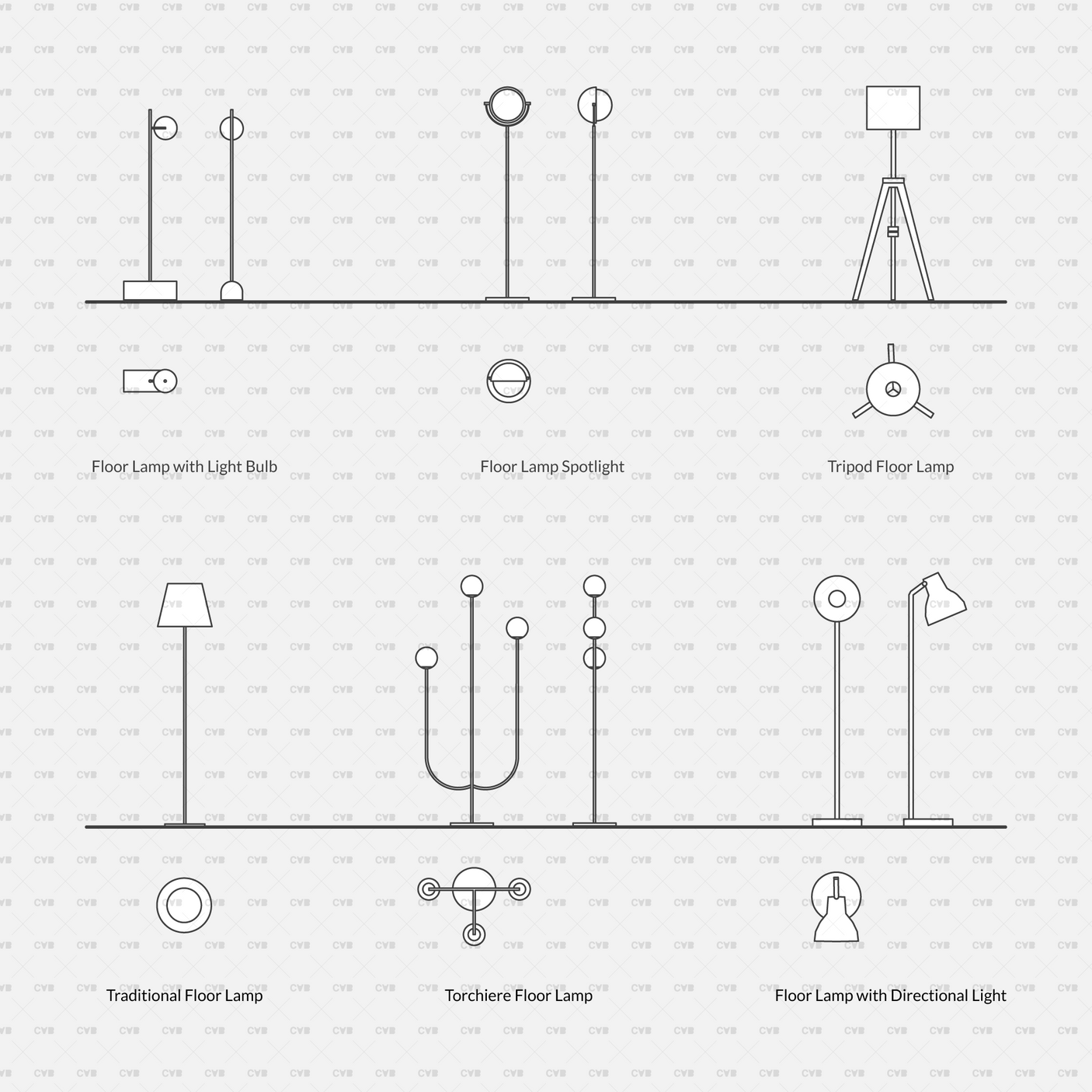 download high quality dynamic cad blocks and vector cadasbuilt lighting fixtures floor lamps