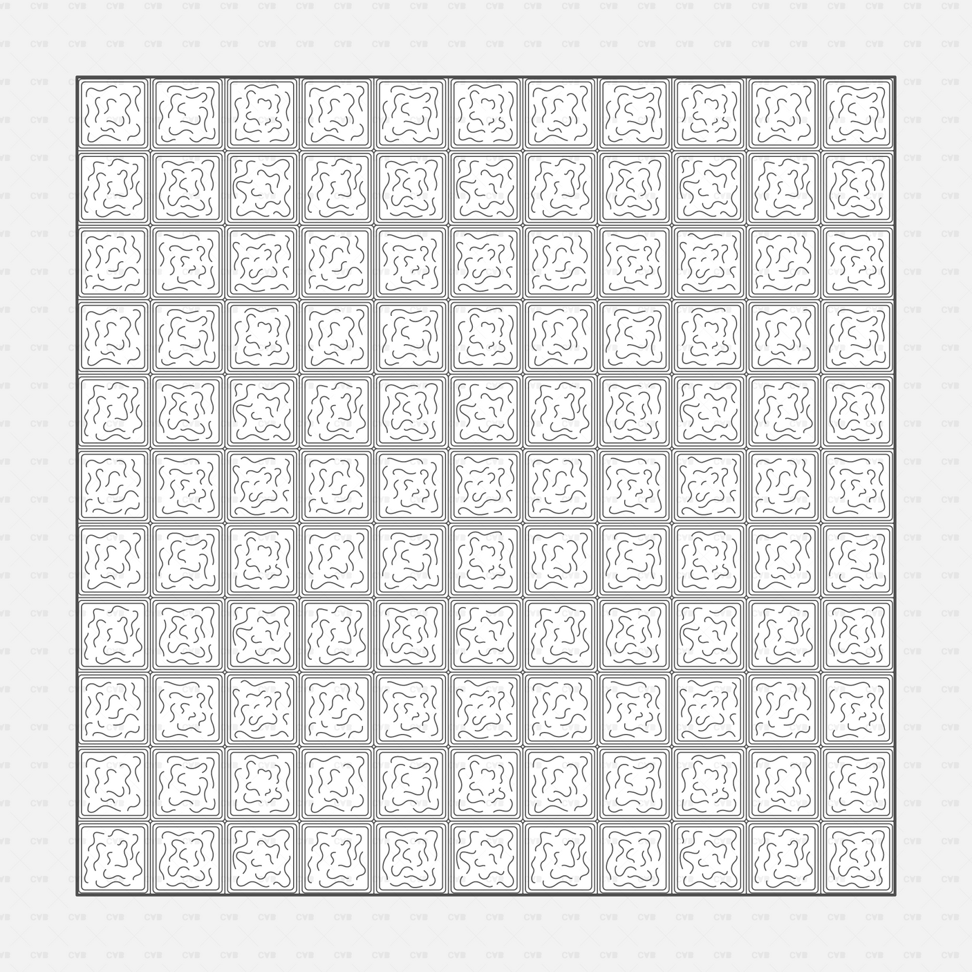 Vector Illustrator Pattern glass blocks CADasbuilt AI SVG — flowing stripe weave lines, seamless block motif