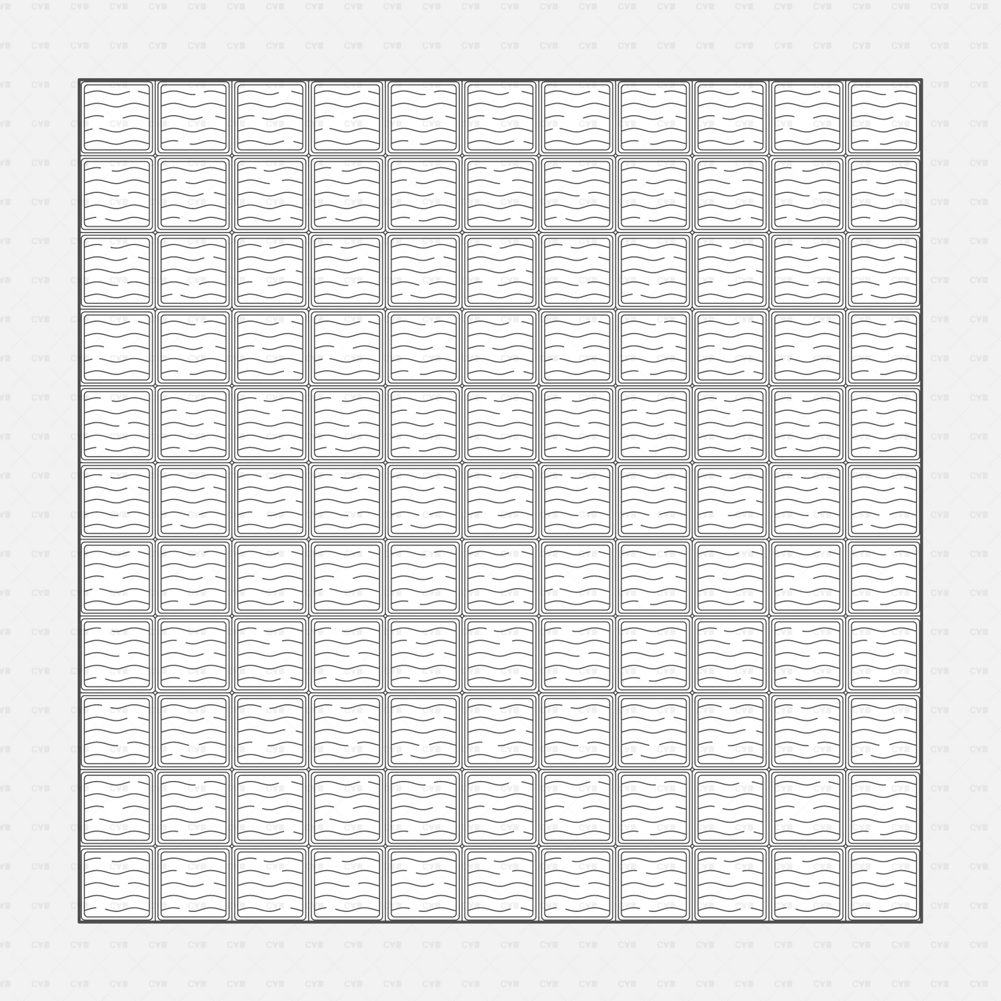 Vector Illustrator Pattern glass blocks CADasbuilt AI SVG — tight diamond repeat grid for glass block tiling