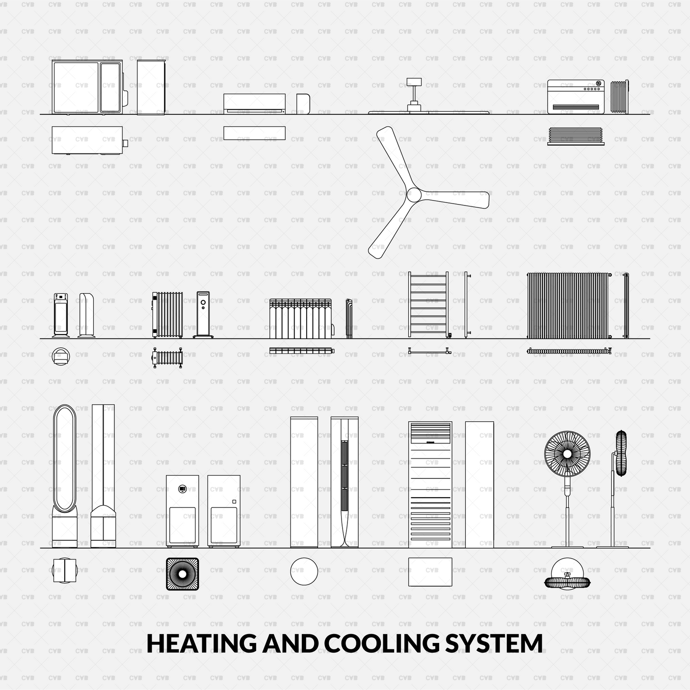 Dynamic CAD Blocks - Household Appliances (400 Blocks)