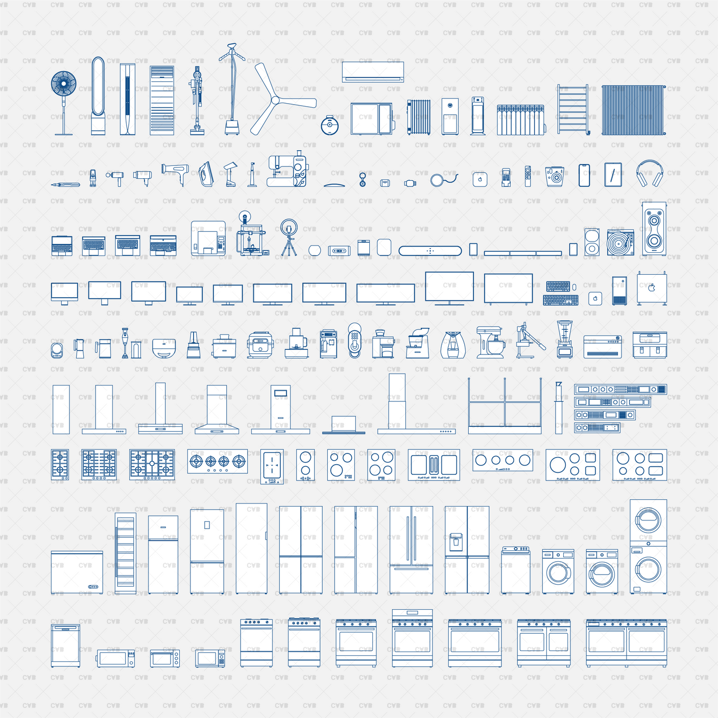 cad household appliances