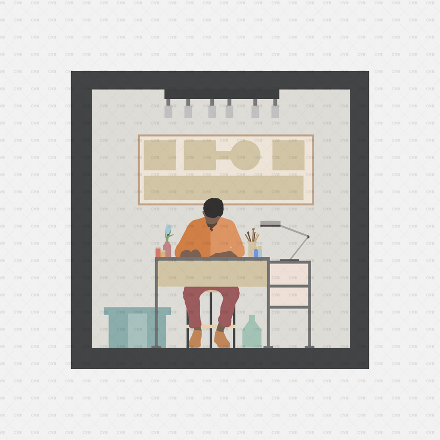 CAD Blocks and Vector Assets - Home Scenes download svg ai dwg working desk office man