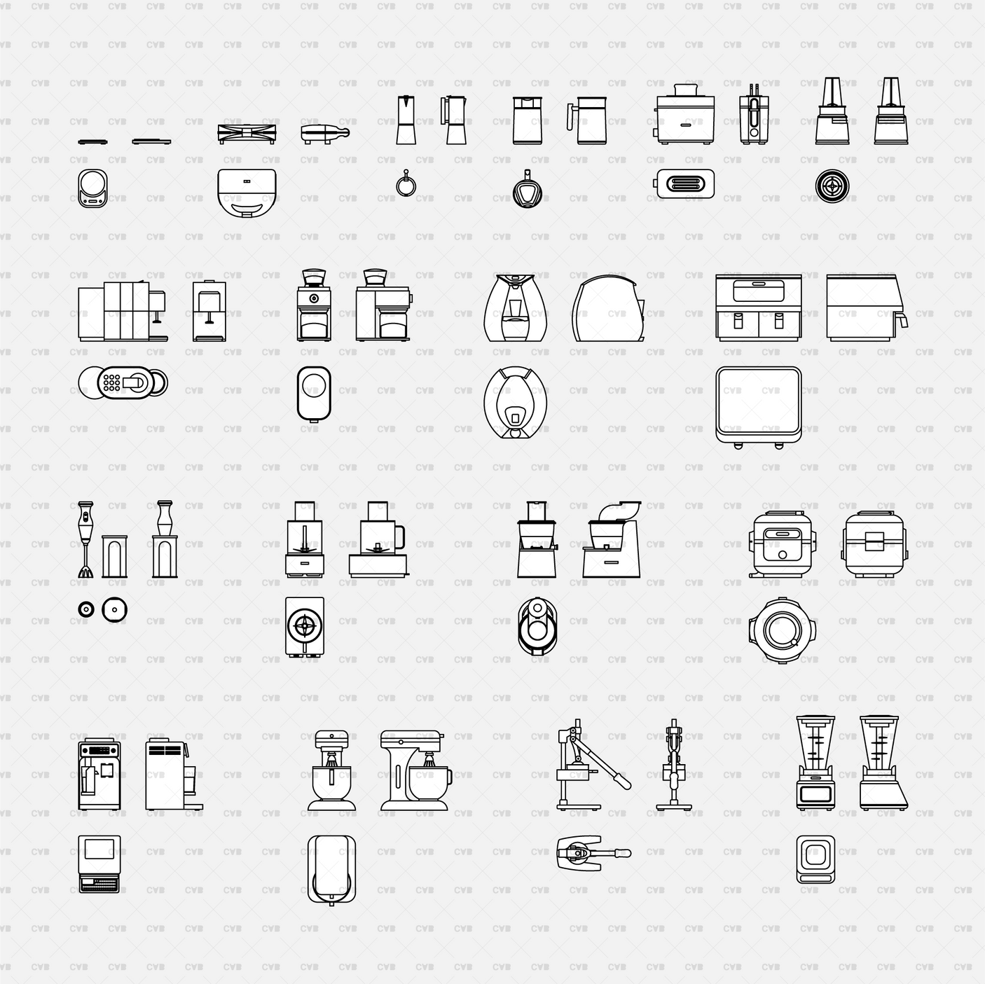 download high quality dynamic cad blocks and vector kitchen appliances electrical fixtures