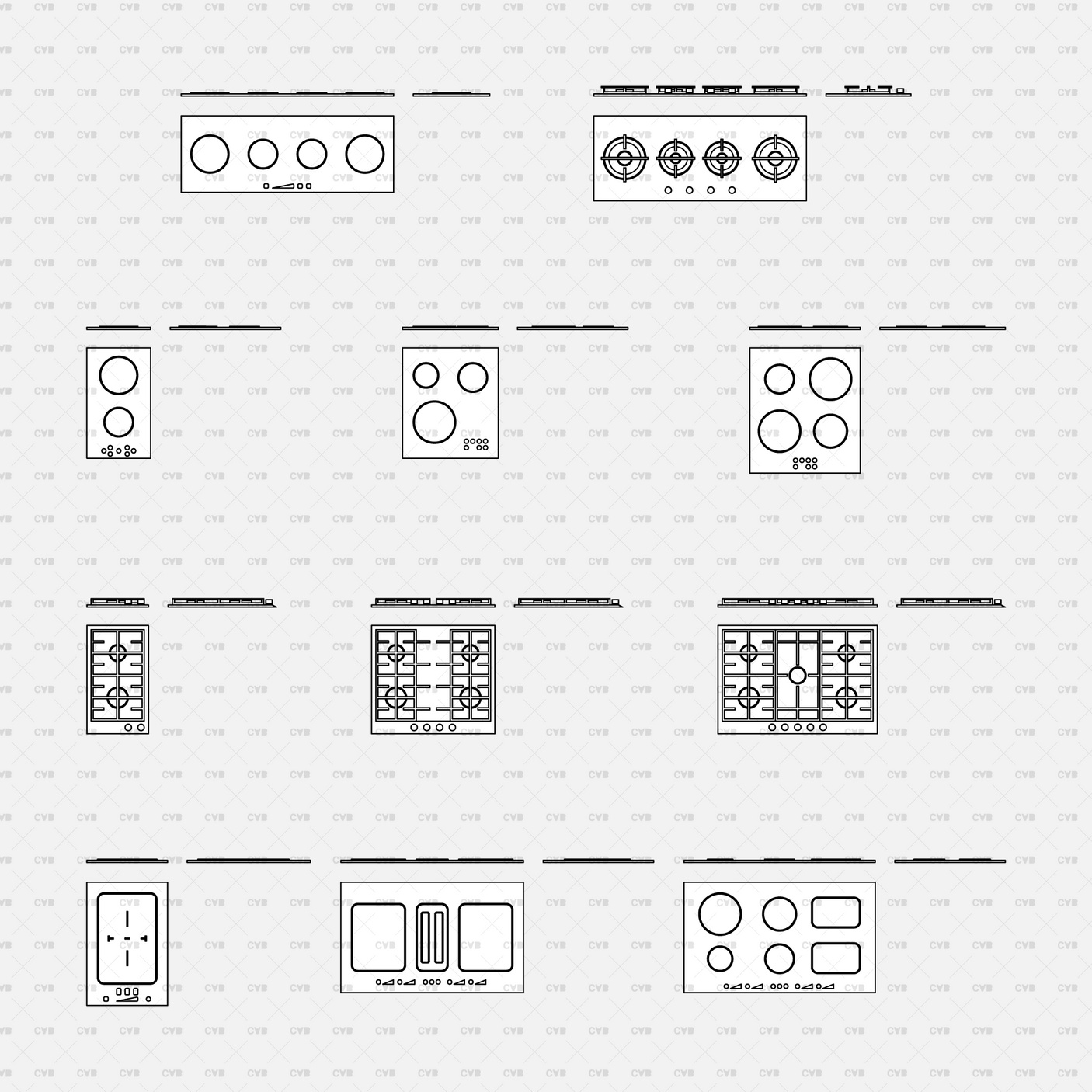 download high quality dynamic cad blocks and vector kitchen appliances electrical fixtures stove