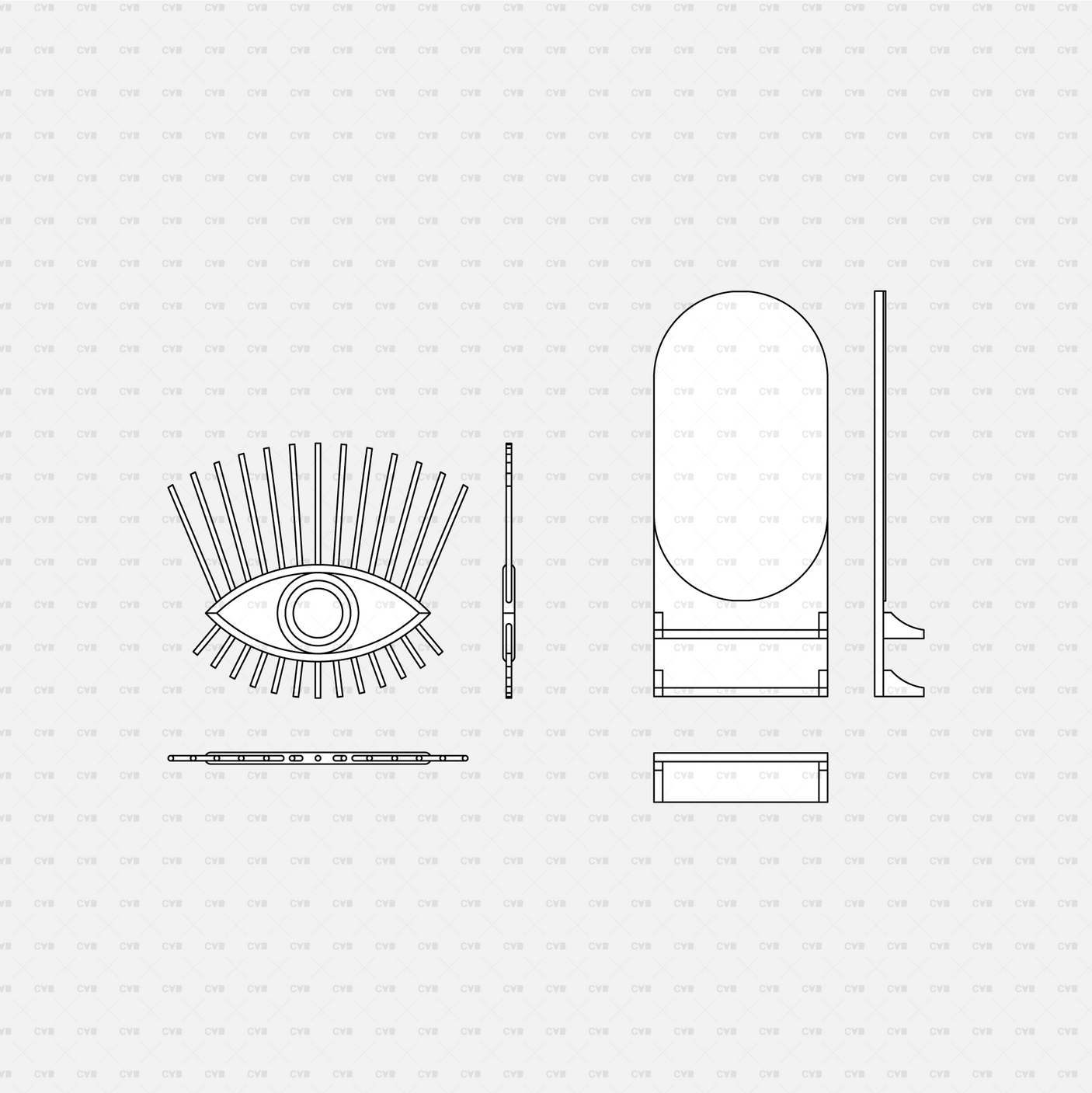 high quality dynamic cad blocks wall mirror cadasbuilt eye mirror