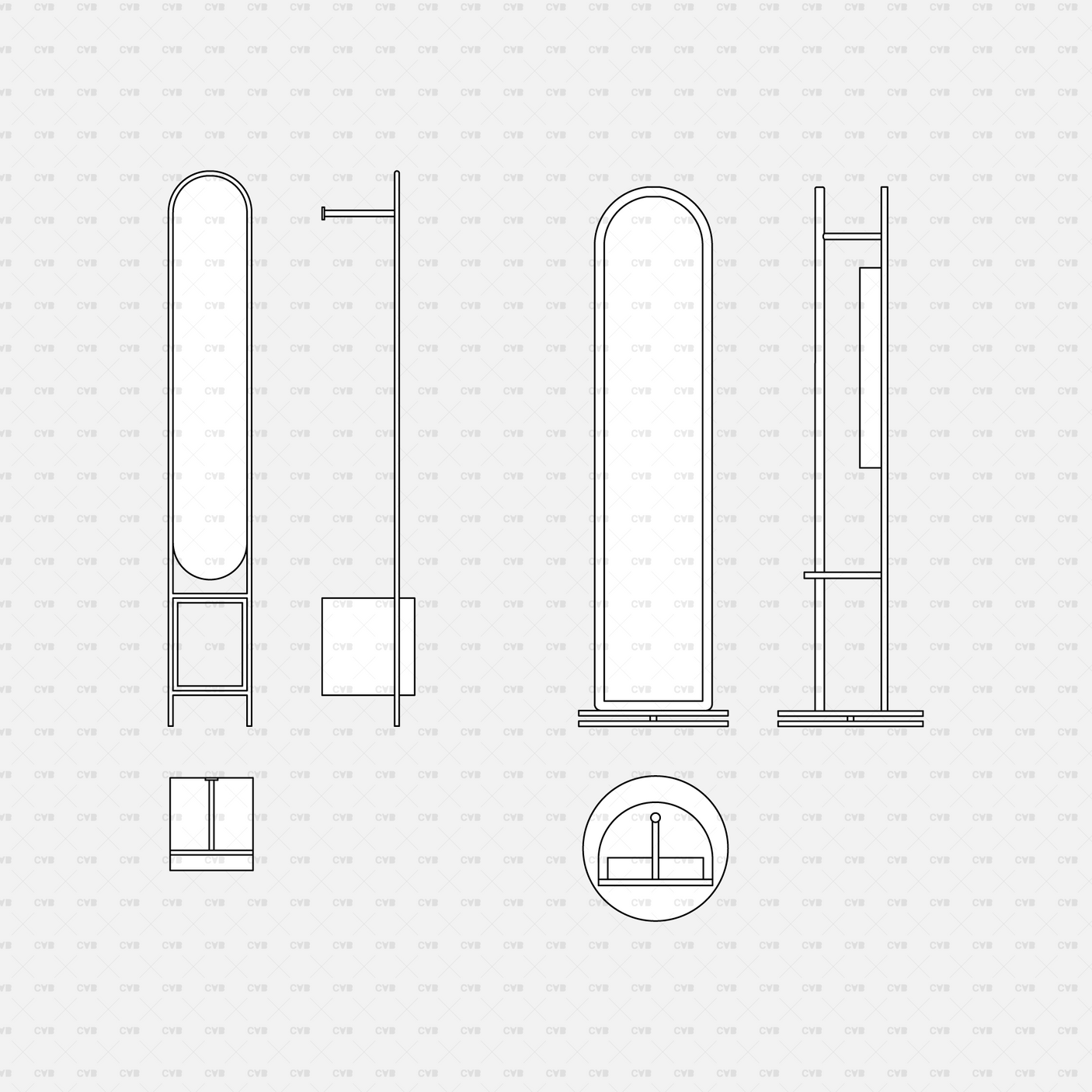 high quality dynamic cad blocks wall mirror cadasbuilt arc mirror