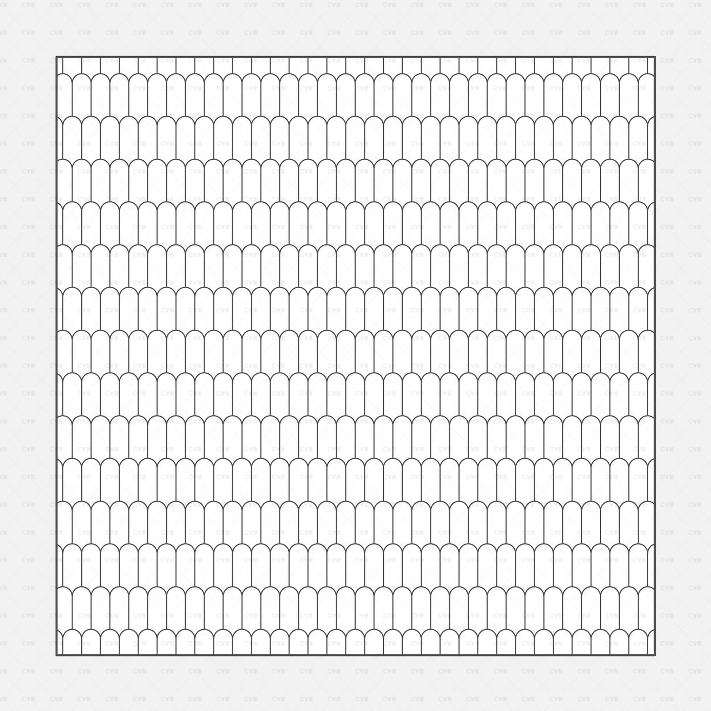 Illustrator Pattern Modern Popular Tiles CADasbuilt AI SVG Scallop Tile Repeat Forming Arched Fish-Scale Rows