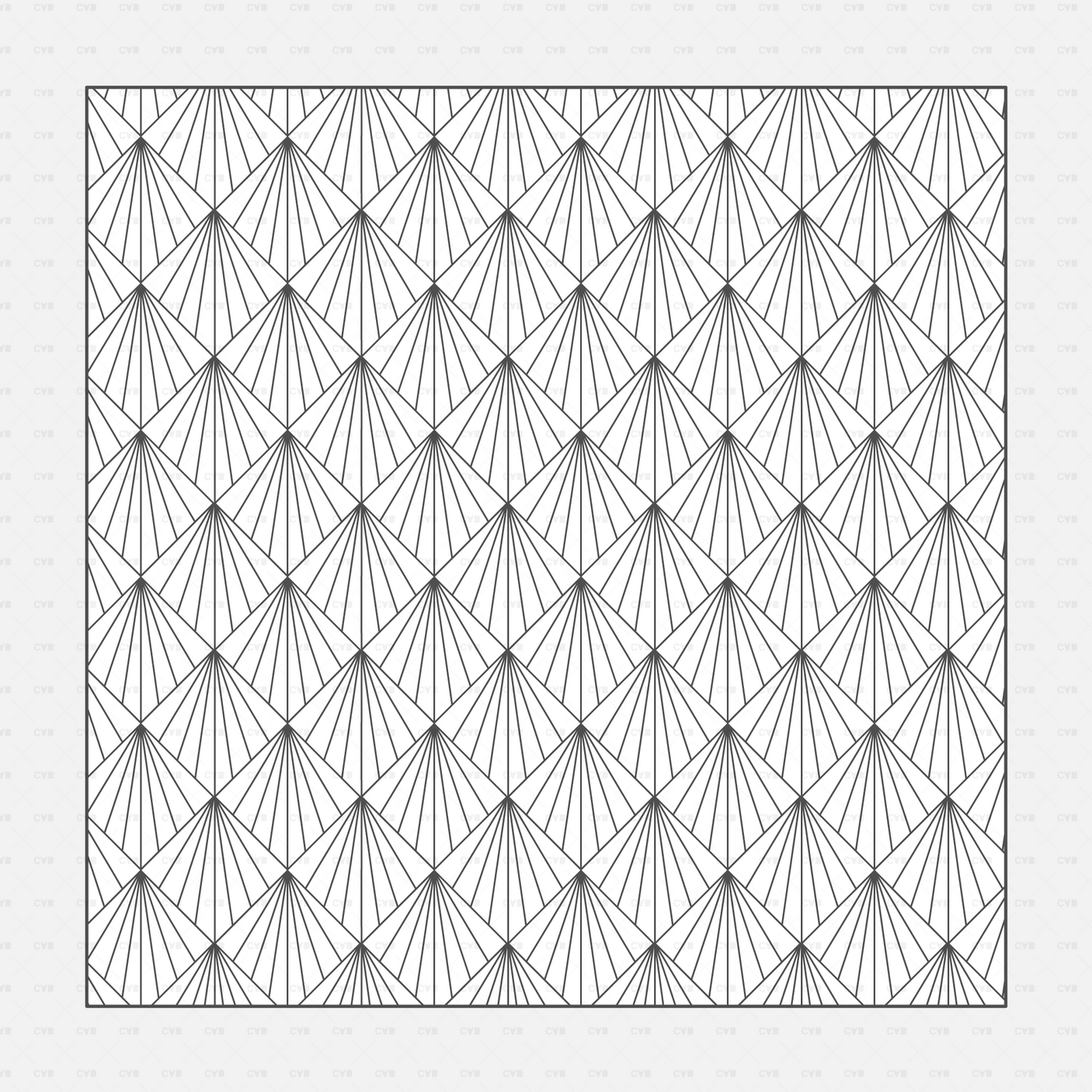 Illustrator Pattern Modern Popular Tiles CADasbuilt AI SVG Radiating Fan Tiles Creating Diamond Fan Lattice