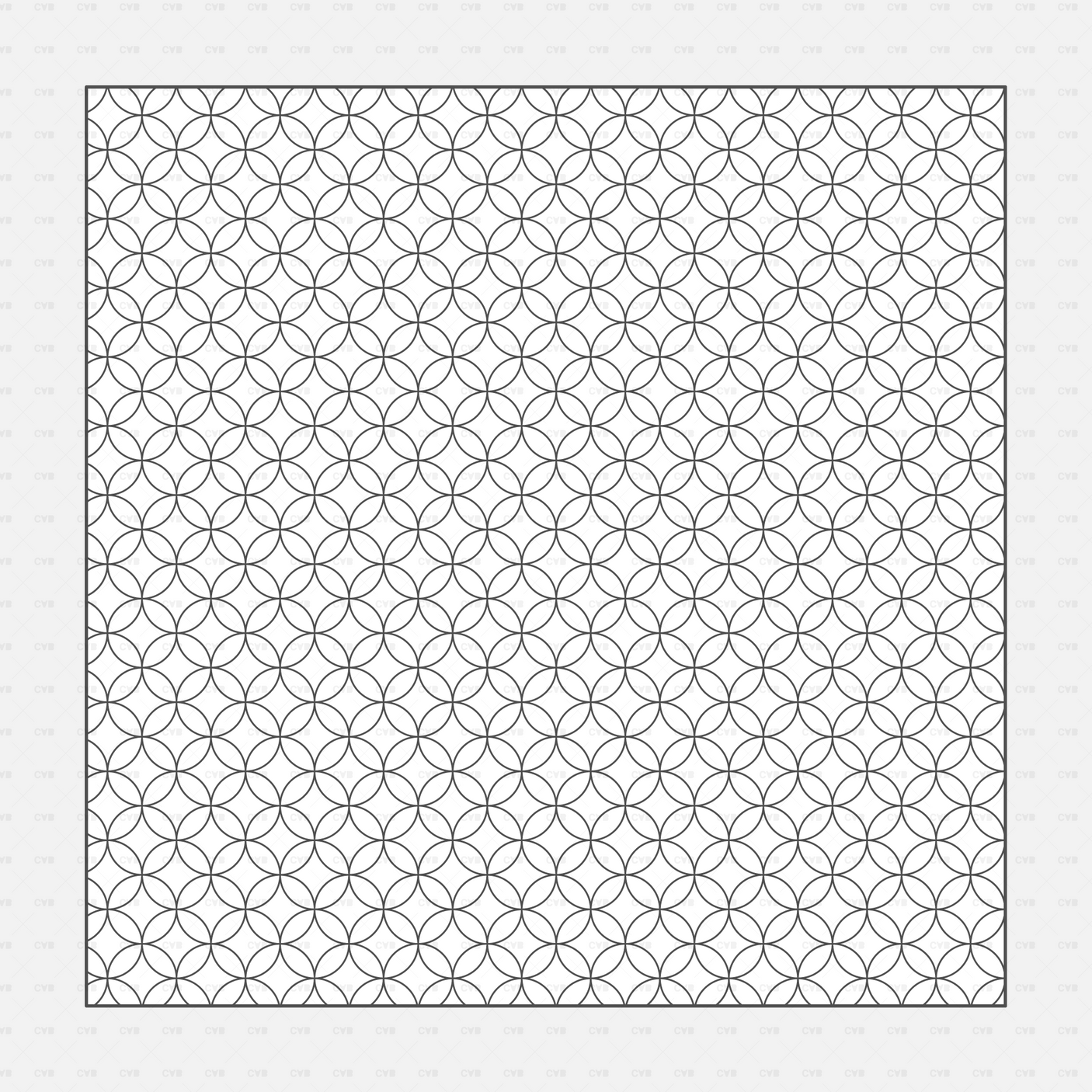 Illustrator Pattern Modern Popular Tiles CADasbuilt AI SVG Circle Overlap Grid Showing Repeating Intersecting Rings