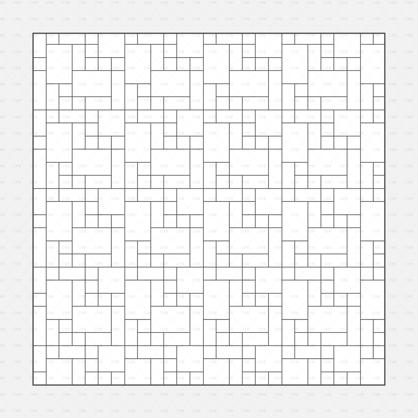 Illustrator Pattern Modern Popular Tiles CADasbuilt AI SVG Offset Block Mosaic Pattern Of Mixed Rectangle Tile Sizes