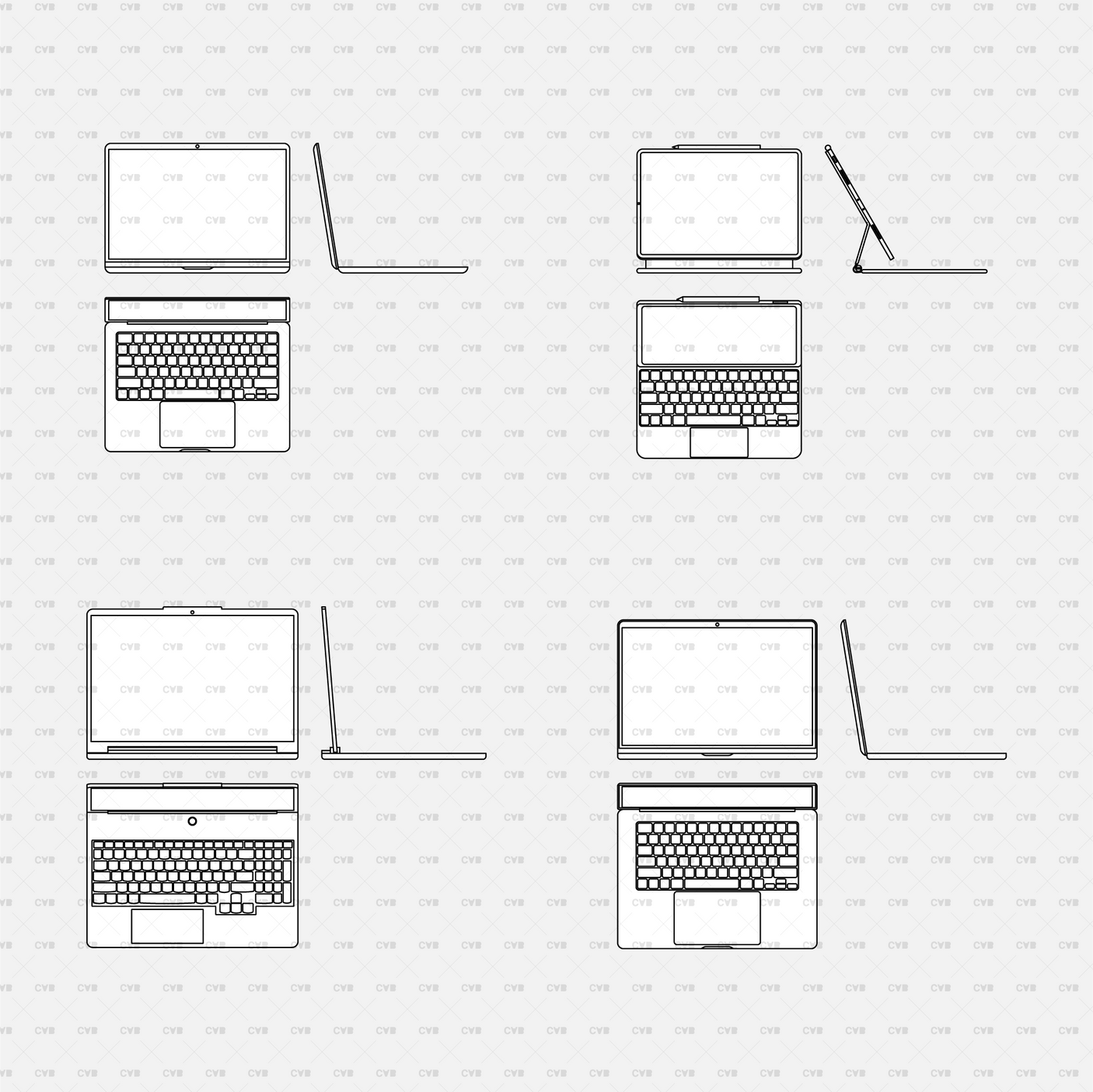 dynamic cad blocks and vector office tech and gadgets