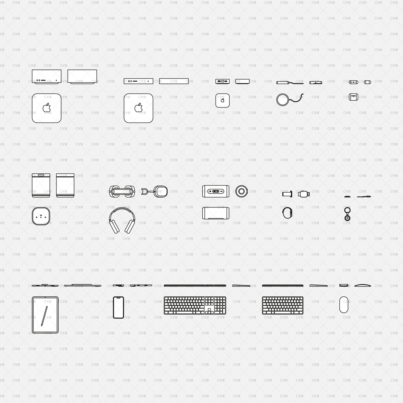 dynamic cad blocks and vector office tech and gadgets