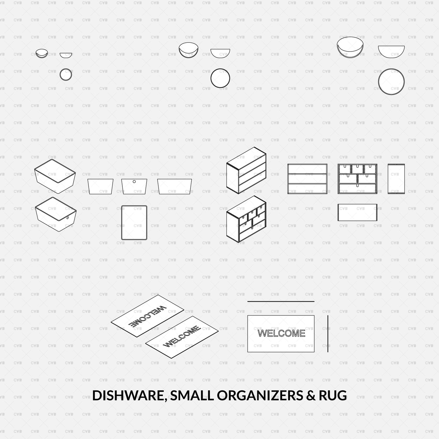 download CAD Dynamic Blocks and Vector IKEA furniture organizer