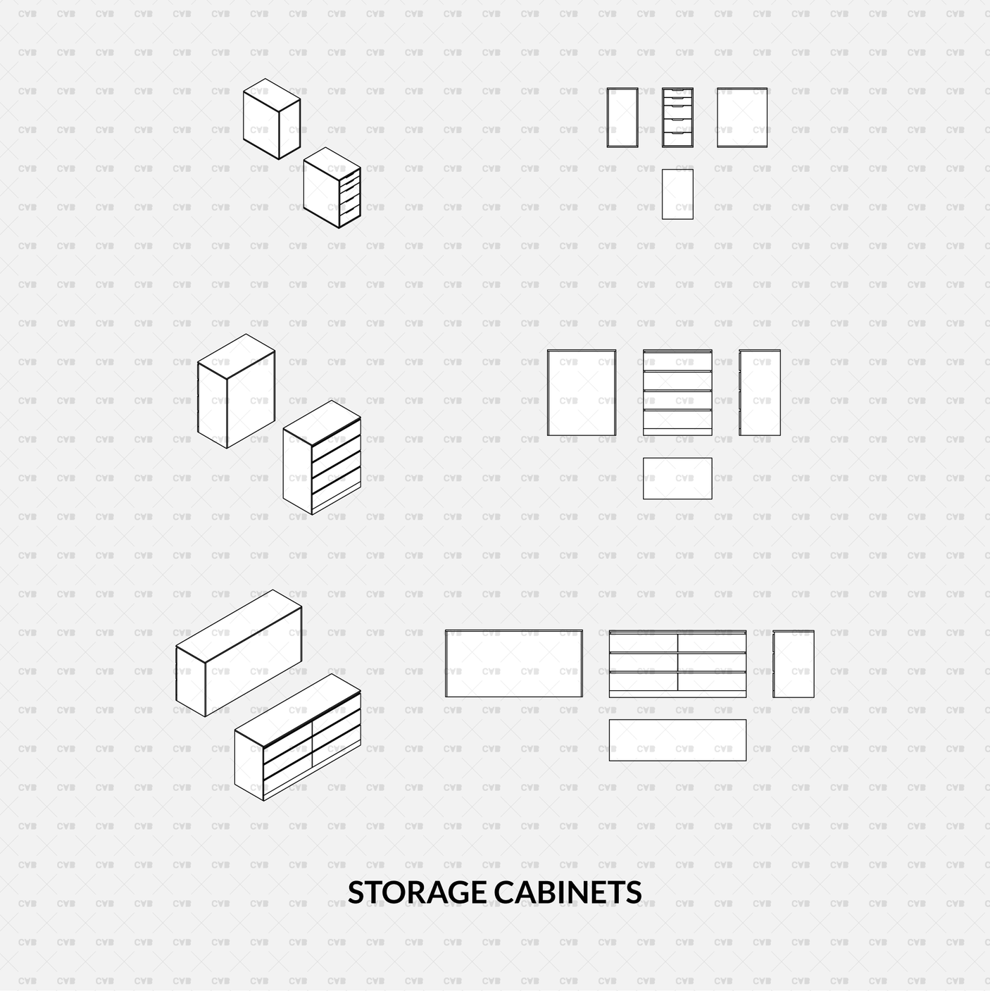 download CAD Dynamic Blocks and Vector IKEA furniture cabinet