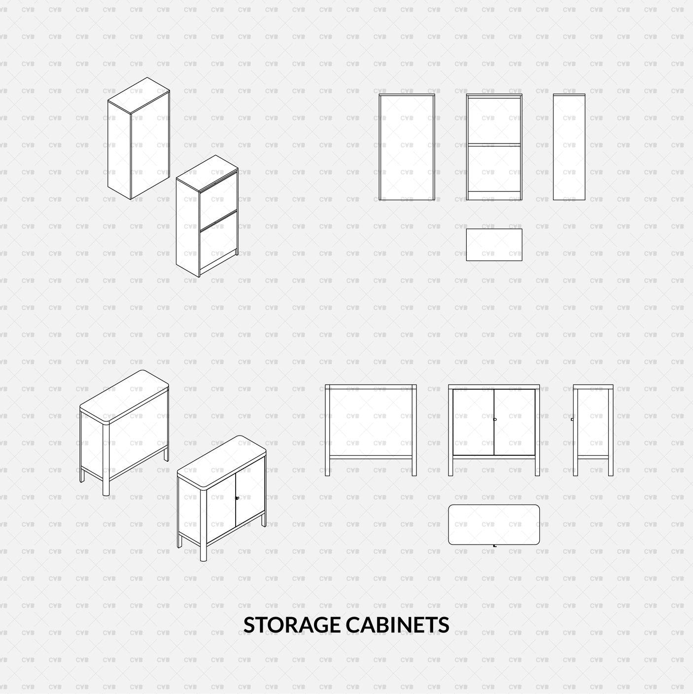 download CAD Dynamic Blocks and Vector IKEA furniture bedside table