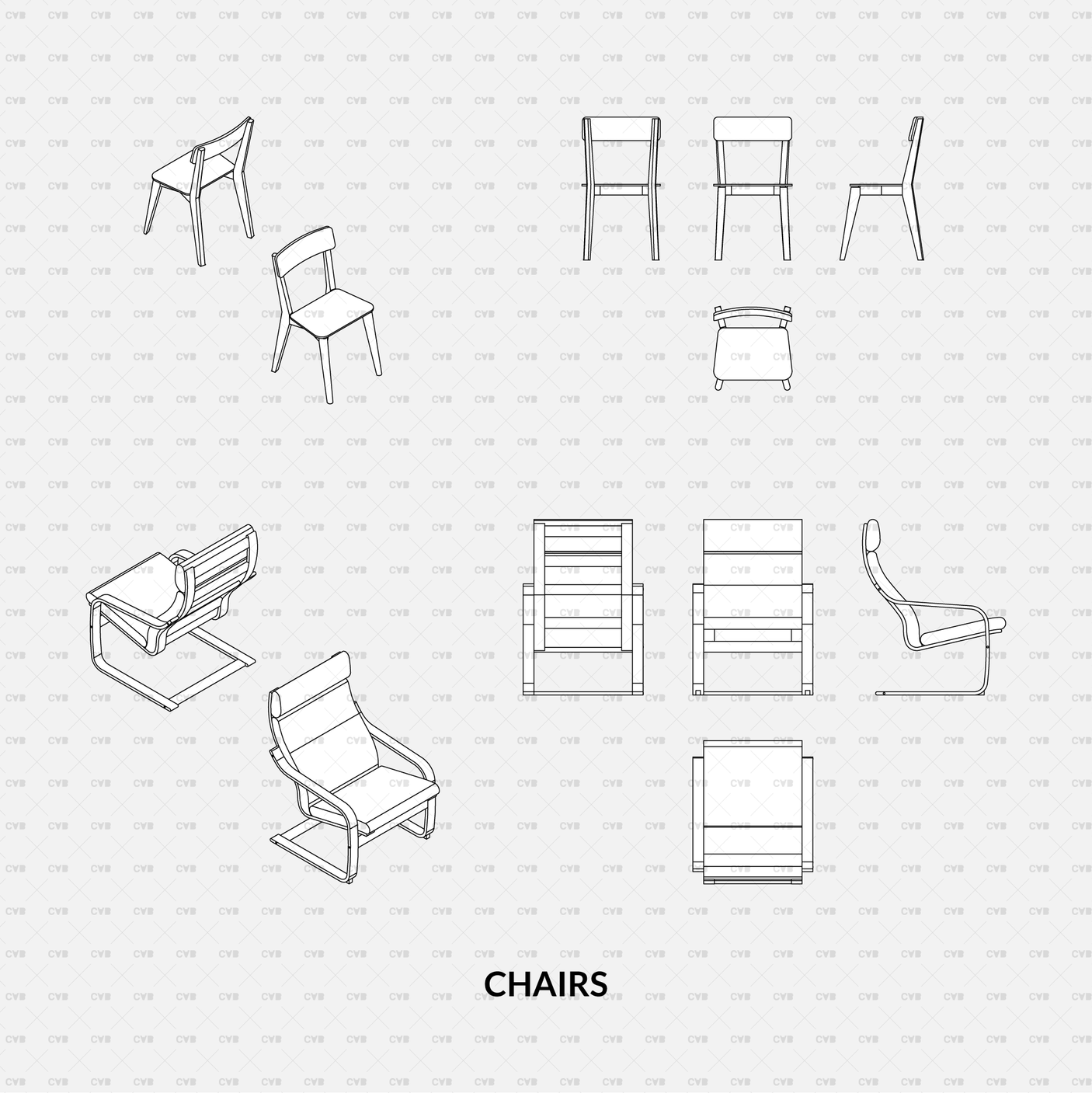 download CAD Dynamic Blocks and Vector IKEA furniture chair