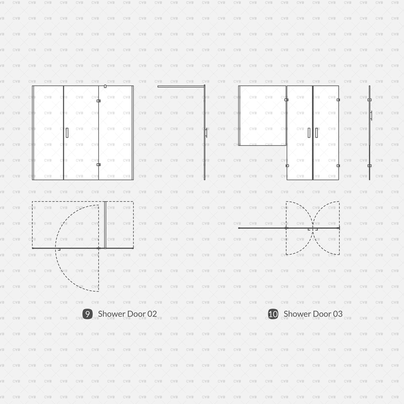 cadasbuilt Download cad blocks dynamic vector shower door