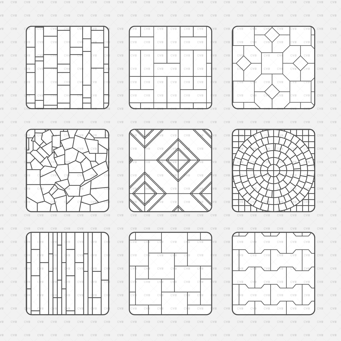 Vector Illustrator Pattern Library - Outdoor Paving download