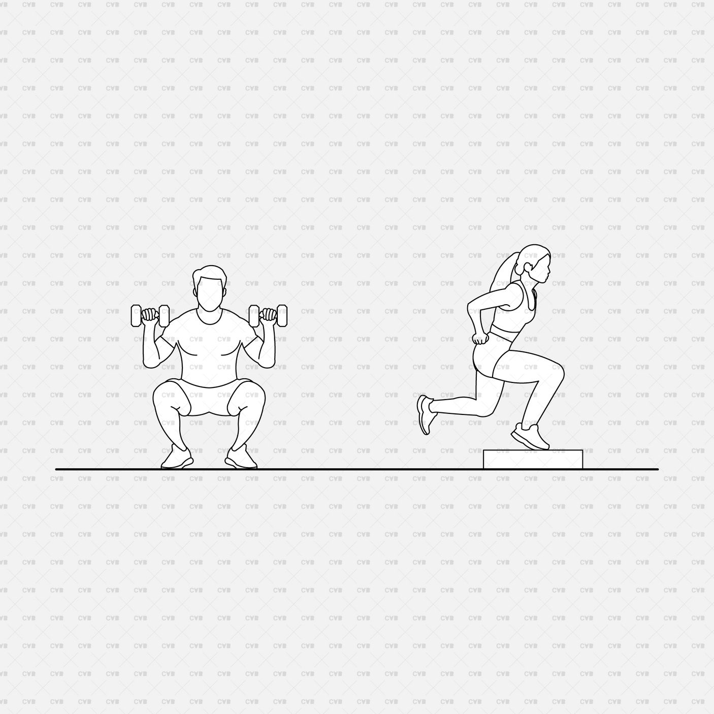 download high quality cad blocks cadasbuilt people exercising strength training