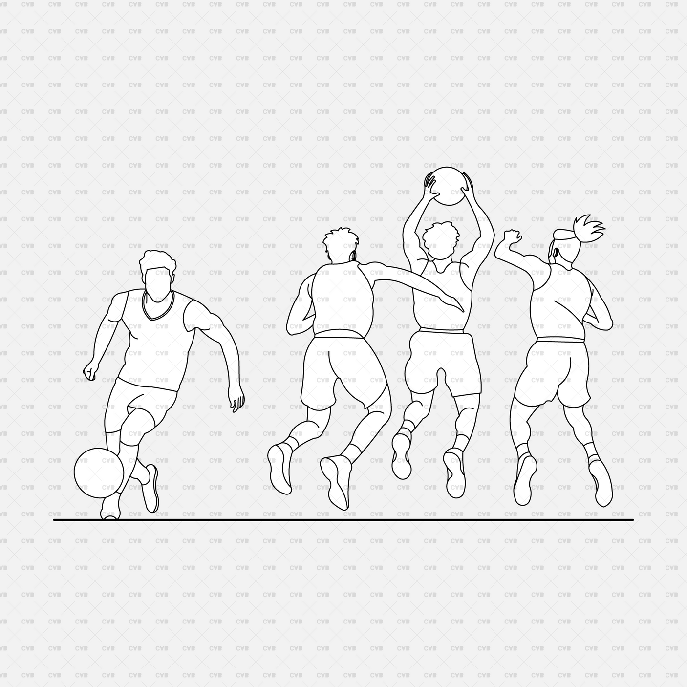 download high quality cad blocks cadasbuilt people exercising playing basketball