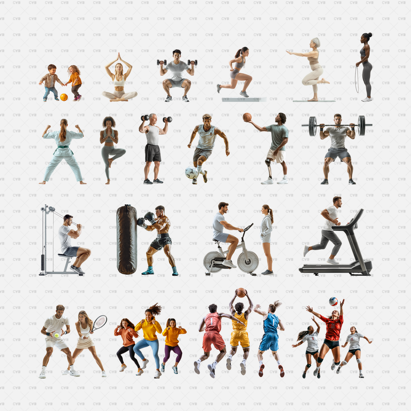download high quality png textures cadasbuilt people exercising
