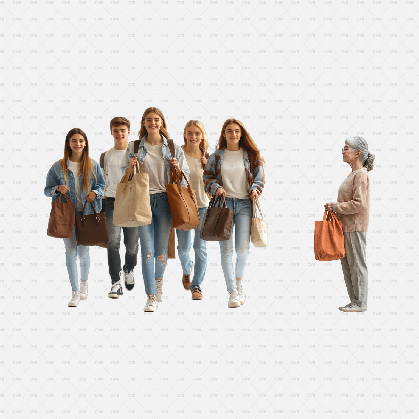 download high quality CAD png cutouts cadasbuilt people shopping in groups
