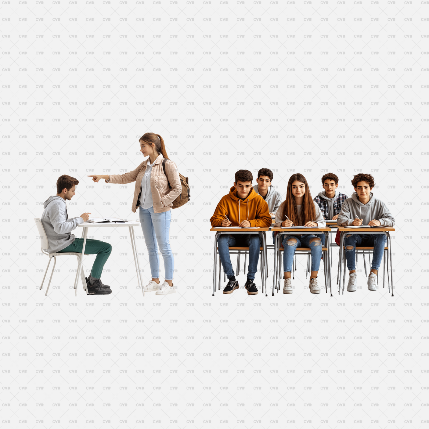 download high quality png cutouts cadasbuilt peaople studying and reading group