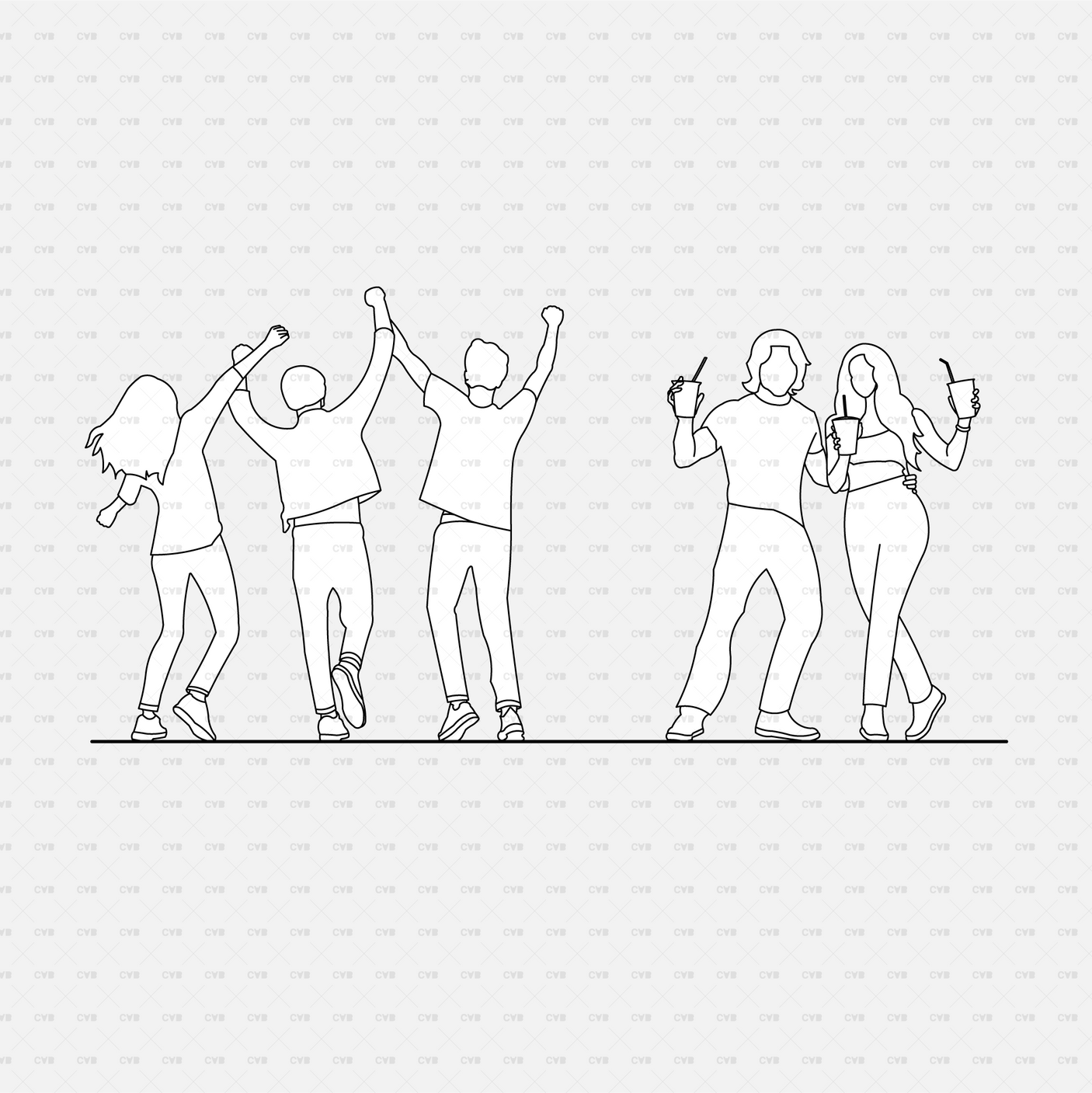 download high quality cad blocks and vector cadasbuilt people at festivals cheering