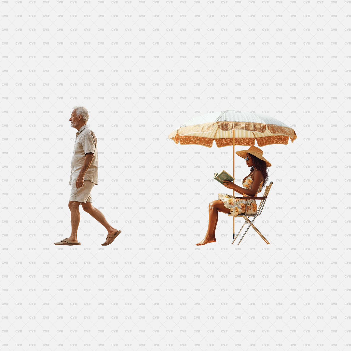 download high quality png cutouts cadasbuilt people at the beach relaxing