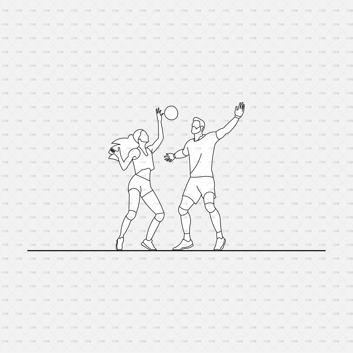 download cadasbuilt cad blocks and vector people at the beach volleyball playing