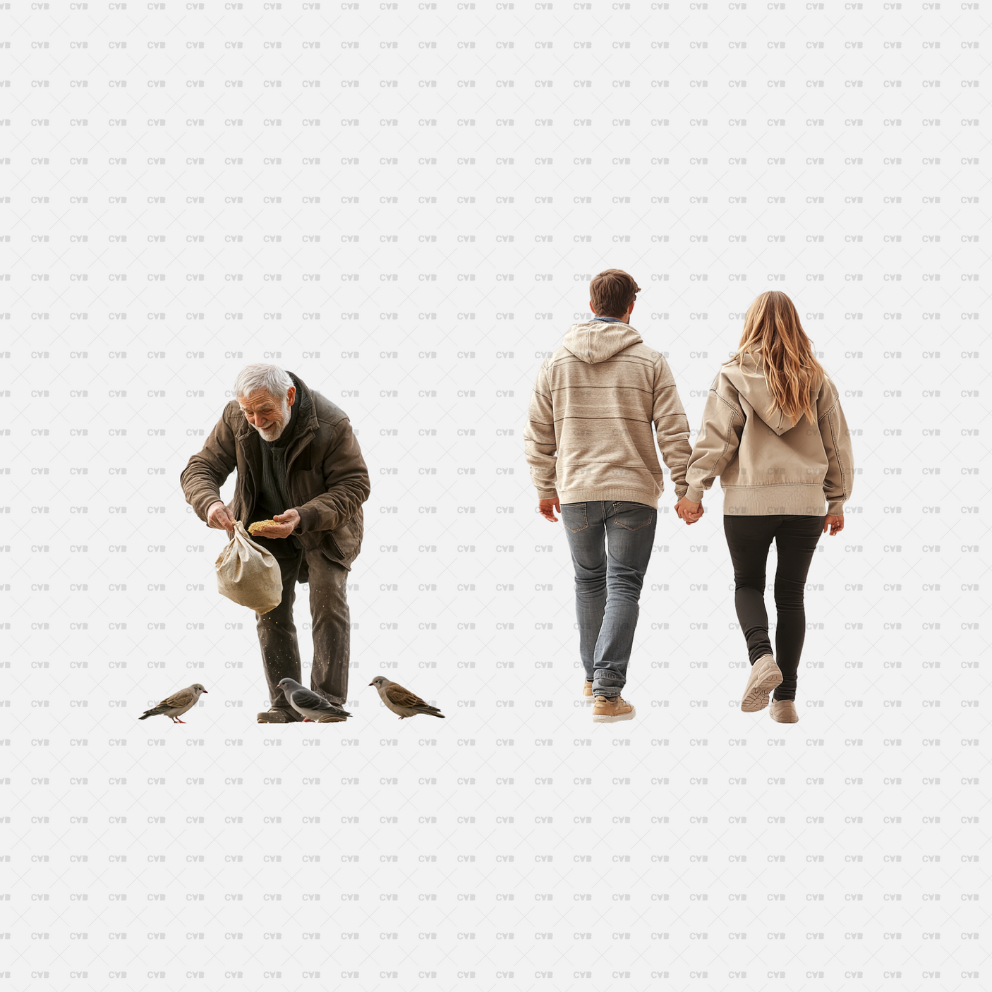 download high quality png cutouts Cadasbuilt people in parks