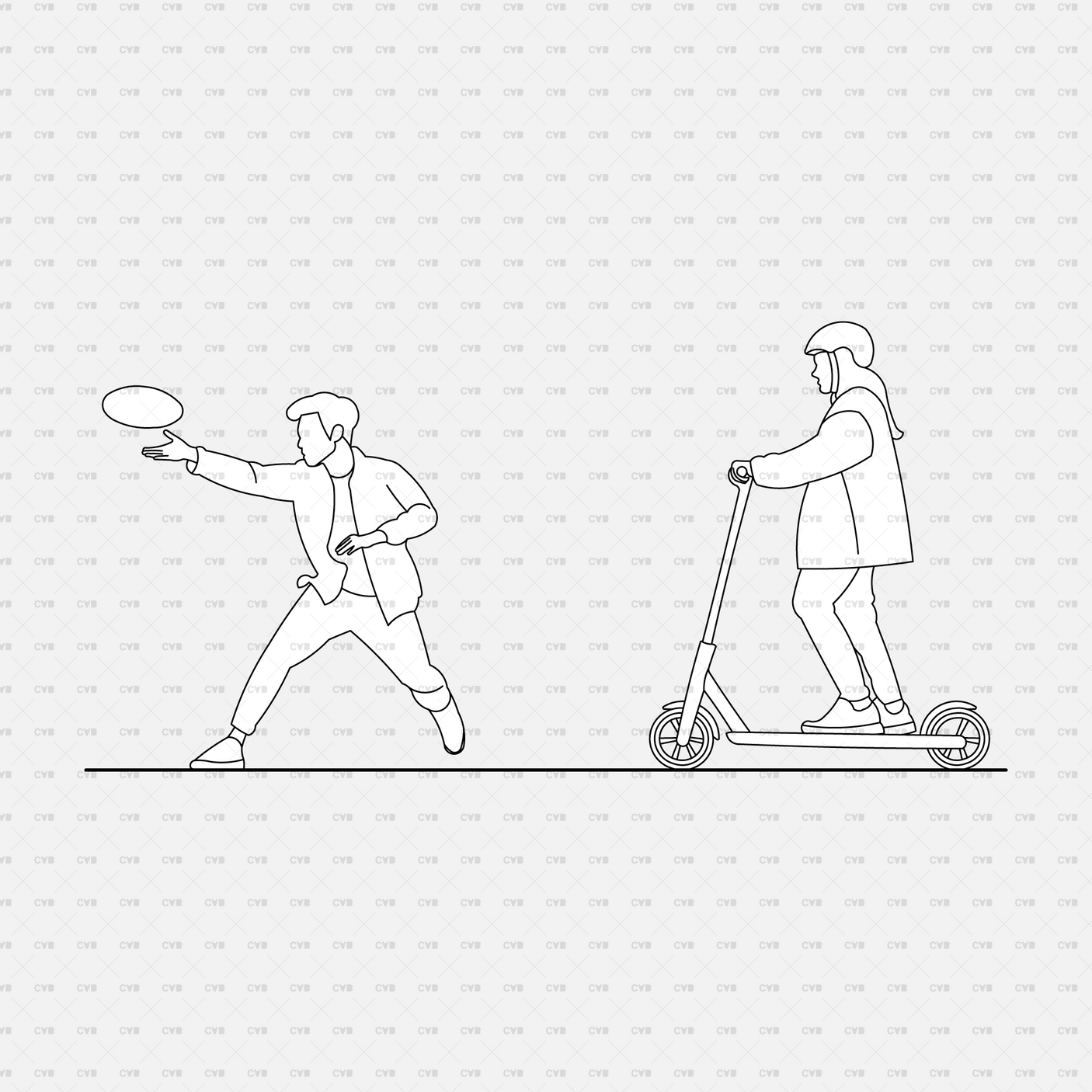 download high quality CAD vector blocks Cadasbuilt People in parks playing