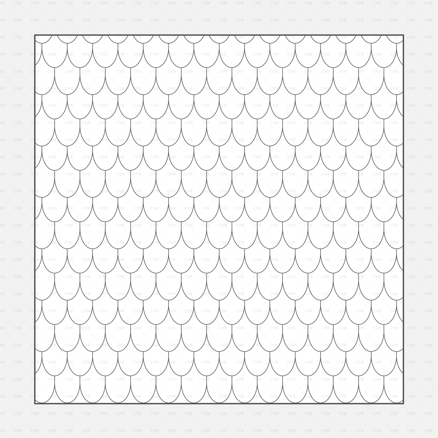 Vector Illustrator Pattern roof patterns CADasbuilt AI SVG fish-scale shingles with overlapping scalloped rows.