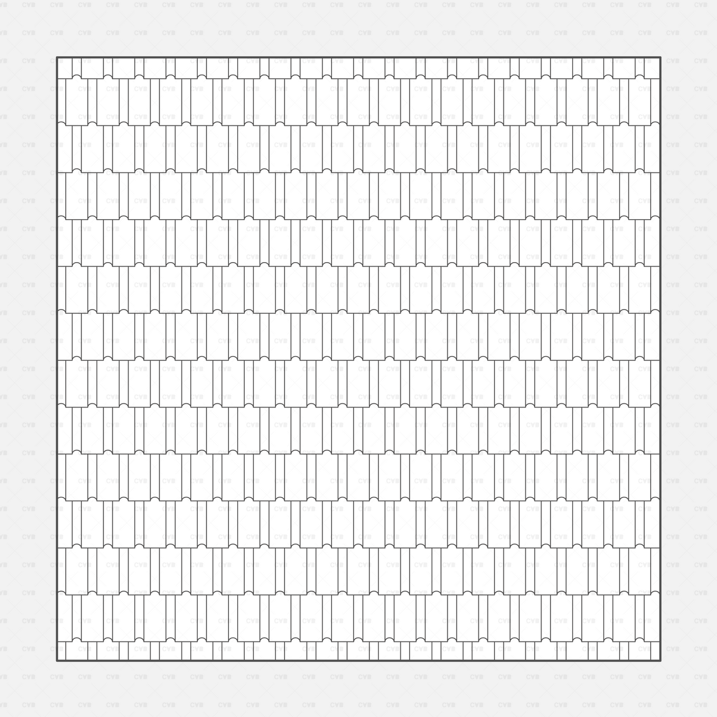 Vector Illustrator Pattern roof patterns CADasbuilt AI SVG terracotta shingles, small rectangular tiles staggered in rows.