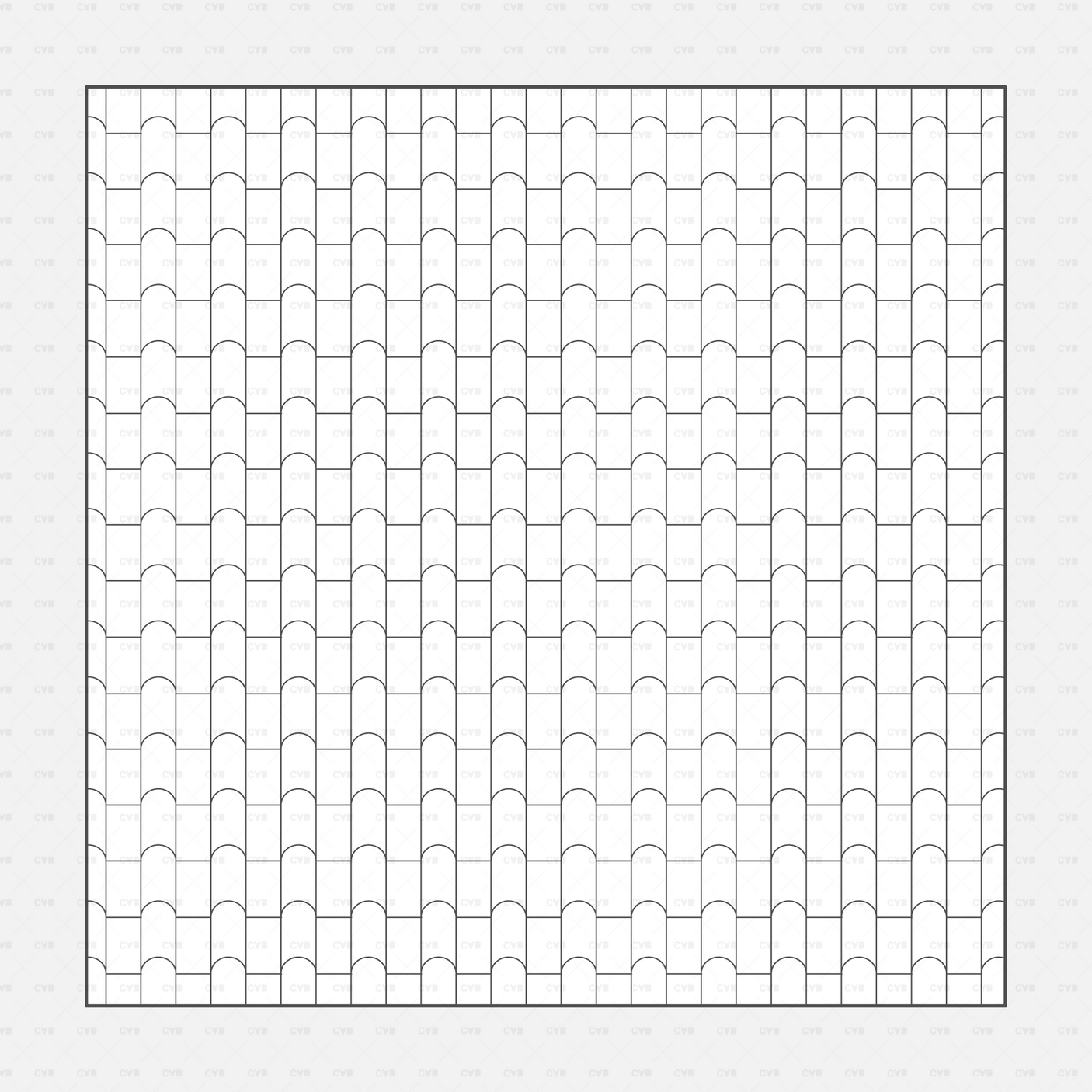 Vector Illustrator Pattern roof patterns CADasbuilt AI SVG double Roman roof tiles with interlocking curved rows.