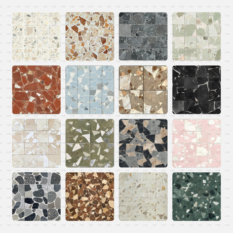 Seamless Pattern Library of Terrazzo Tiles Textures free download cadasbuilt architecture