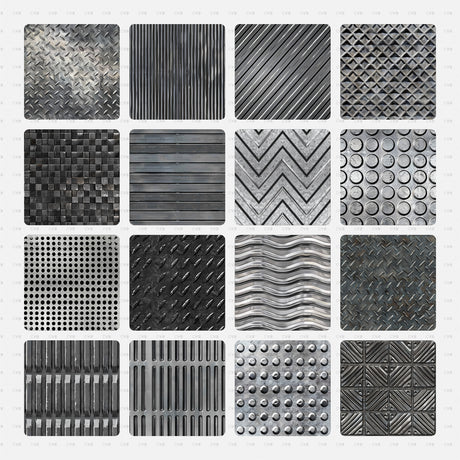 Seamless Pattern Library of Metal Treadplates Textures cadasbuilt free download
