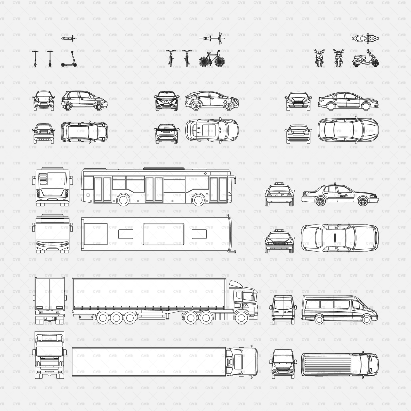 Dynamic CAD Blocks - Vehicles